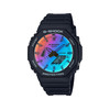 Montre G-SHOCK Série ga-2100 homme cadran bleu bracelet resine noir - vue V1