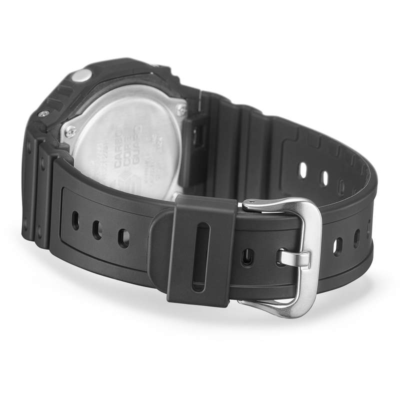 Montre G-SHOCK Série ga-2100 homme cadran bleu bracelet resine noir - vue 3