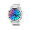 Montre G-SHOCK Série ga-2101 homme cadran bleu bracelet resine blanc - vue V1