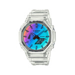 Montre G-SHOCK Série ga-2101 homme cadran bleu bracelet resine blanc - vue 1
