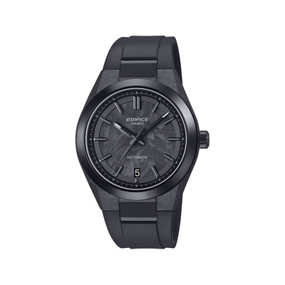 Montre EDIFICE homme automatique cadran noir bracelet resine noir