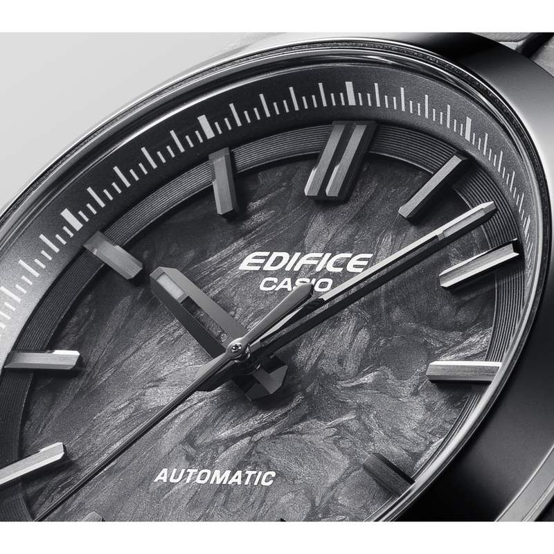 Montre EDIFICE homme automatique cadran noir bracelet resine noir - vue D2