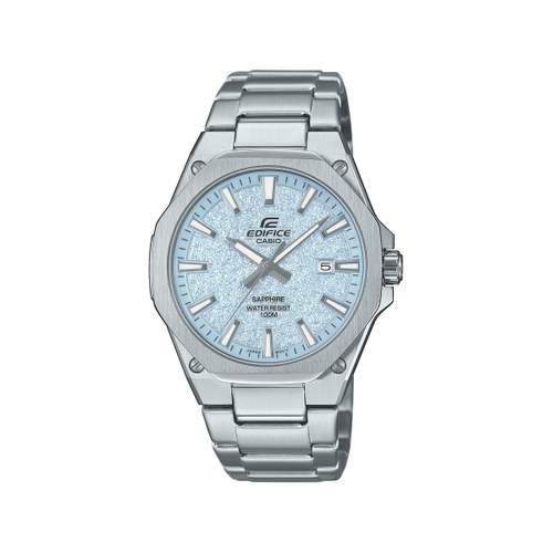 EDIFICE herenhorloge met blauwe wijzerplaat en roestvrijstalen armband