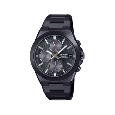 Montre EDIFICE homme cadran noir bracelet acier inoxydable noir - vue 1