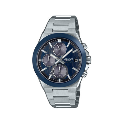 Montre EDIFICE homme cadran bleu bracelet acier inoxydable - vue 1