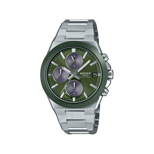 Montre EDIFICE homme cadran vert bracelet acier inoxydable