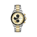 Montre FOSSIL autocross homme bracelet acier inoxydable bicolore - vue 1