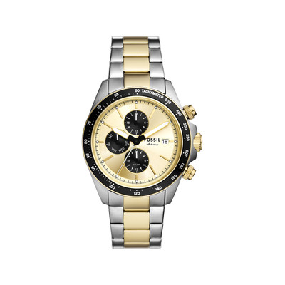 Montre FOSSIL autocross homme bracelet acier inoxydable bicolore - vue 1