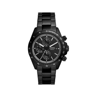 Montre FOSSIL autocross homme bracelet acier inoxydable noir - vue 1