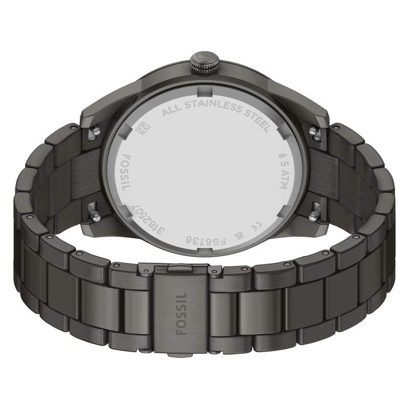 Montre FOSSIL pearson homme bracelet acier inoxydable gris anthracite - vue 3