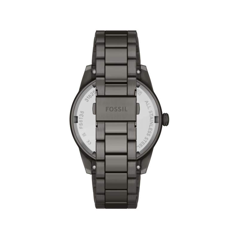 Montre FOSSIL pearson homme bracelet acier inoxydable gris anthracite - vue D4