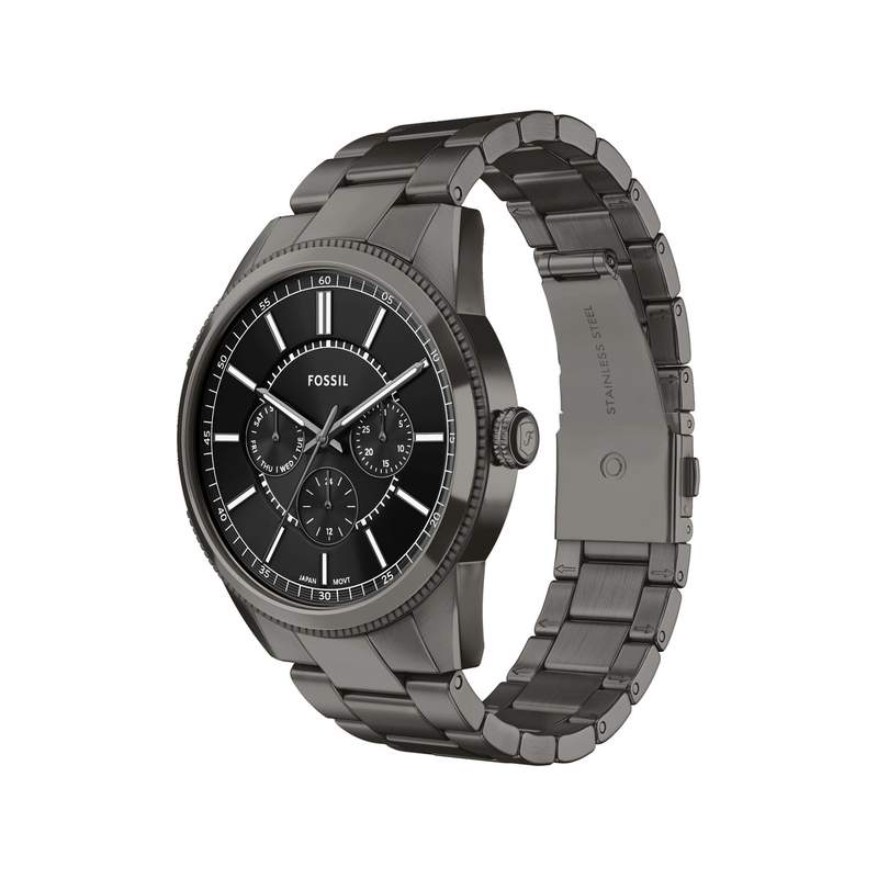 Montre FOSSIL pearson homme bracelet acier inoxydable gris anthracite - vue D6