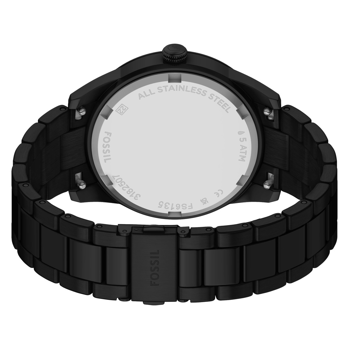 Montre FOSSIL pearson homme bracelet acier inoxydable noir - vue 3