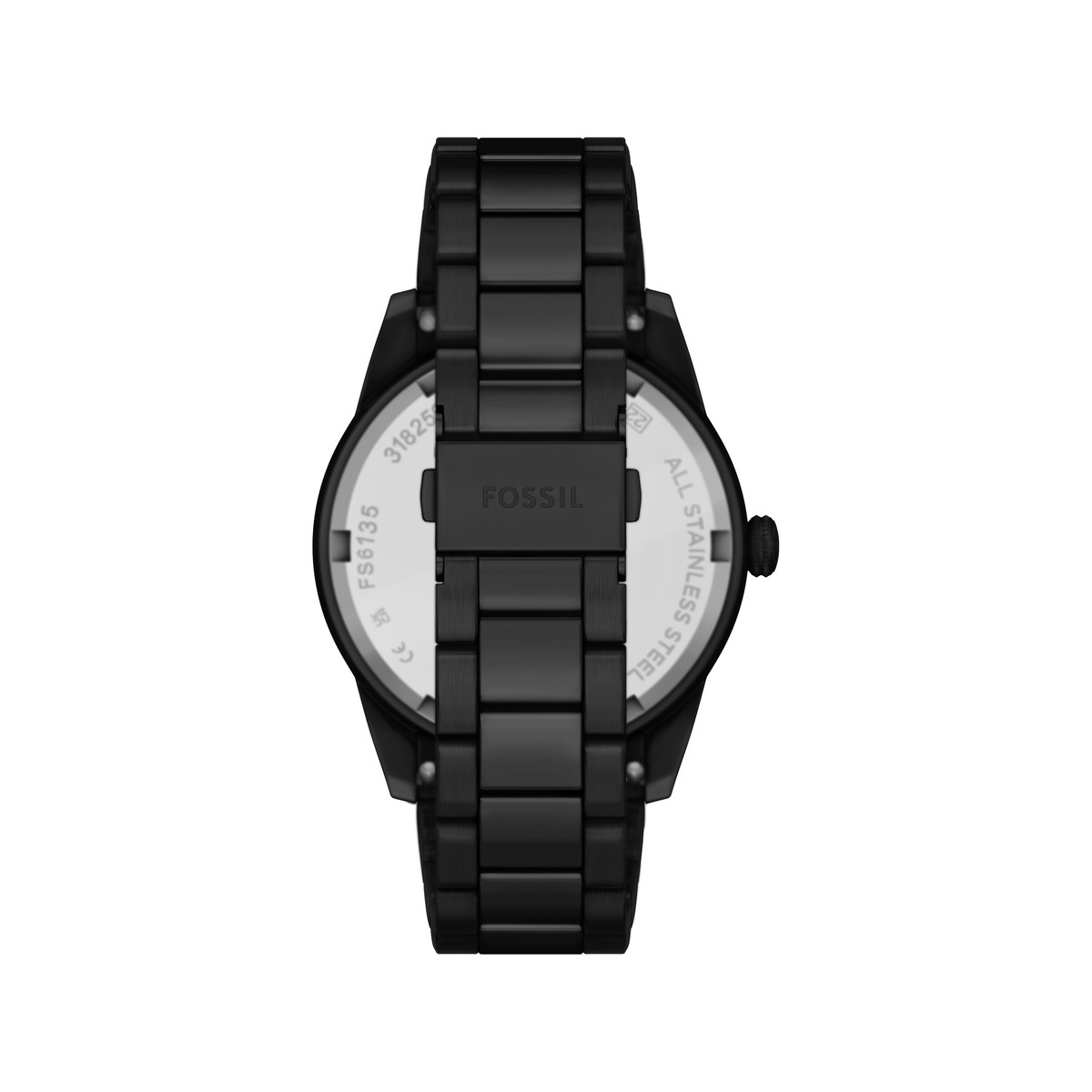 Montre FOSSIL pearson homme bracelet acier inoxydable noir - vue D4