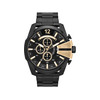 Montre DIESEL mega chief homme bracelet acier inoxydable noir - vue V1