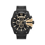 Montre DIESEL mega chief homme bracelet acier inoxydable noir - vue 1