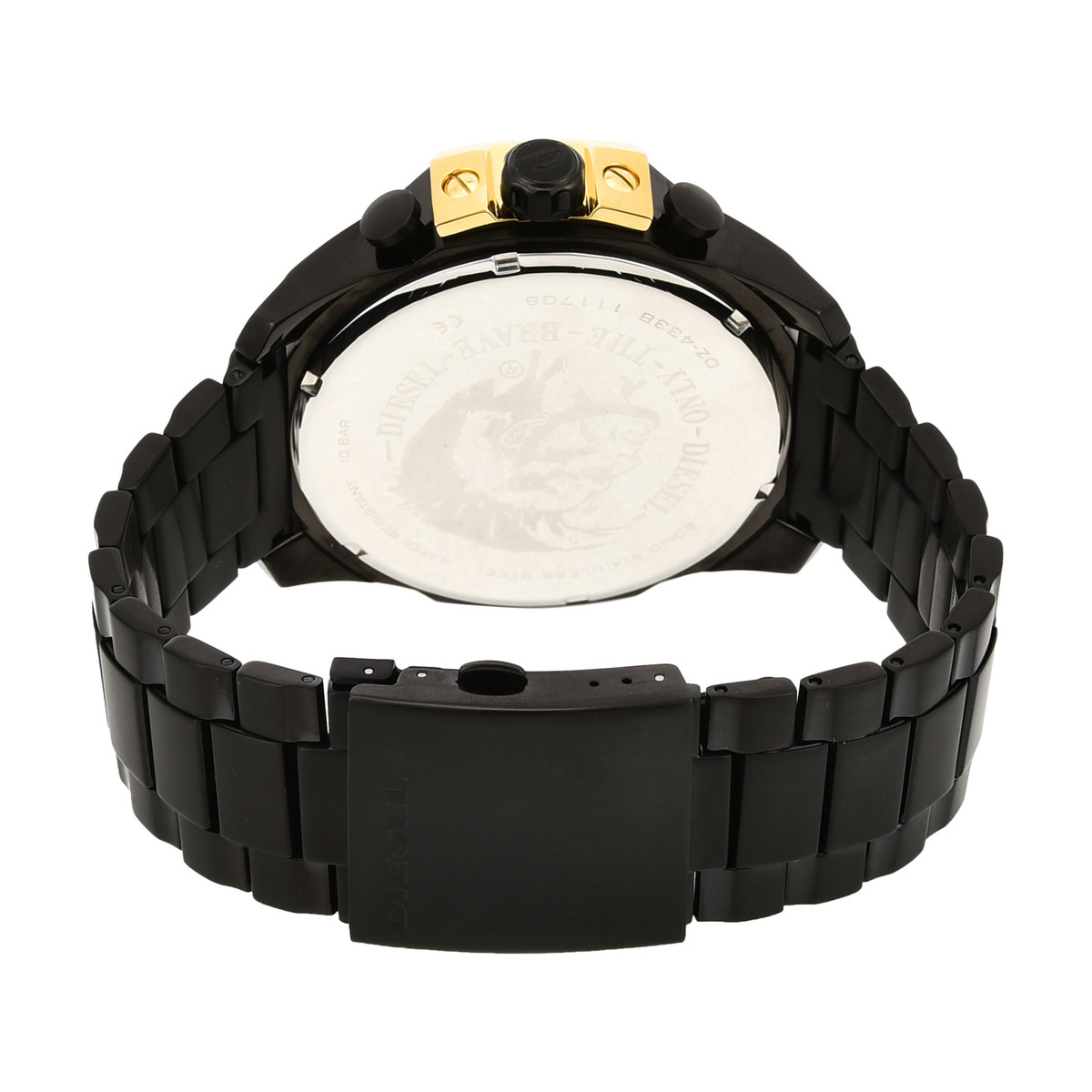 Montre DIESEL mega chief homme bracelet acier inoxydable noir - vue 3