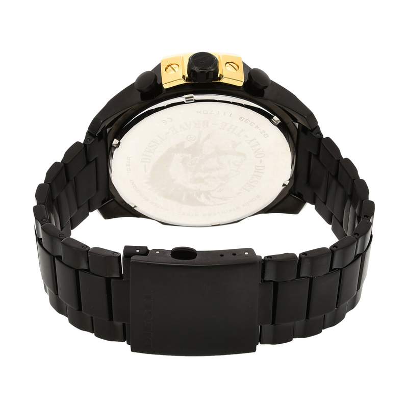 Montre DIESEL mega chief homme bracelet acier inoxydable noir - vue 3