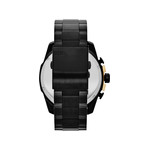 DIESEL mega chief herenhorloge met zwarte roestvrijstalen armband - bekijk D4