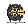 Montre DIESEL mega chief homme bracelet acier inoxydable noir - vue VD5