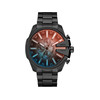 Montre DIESEL slim mega chief homme bracelet acier inoxydable noir - vue V1