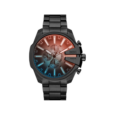 Montre DIESEL slim mega chief homme bracelet acier inoxydable noir - vue 1