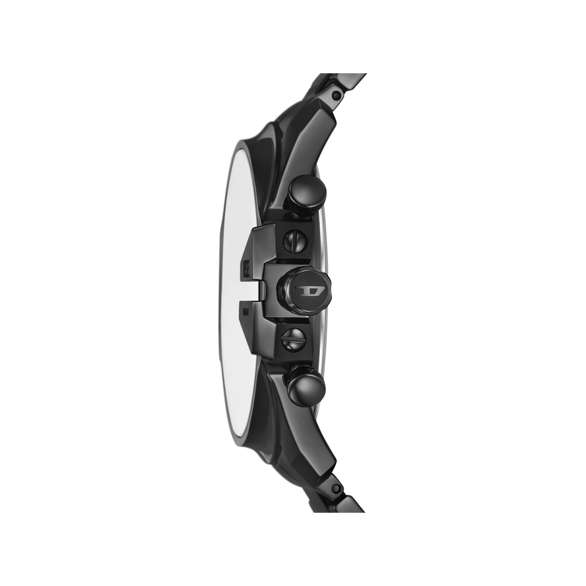 Montre DIESEL slim mega chief homme bracelet acier inoxydable noir - vue 2