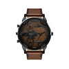 Montre DIESEL slim mr daddy homme bracelet cuir marron - vue V1