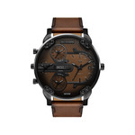 Montre DIESEL slim mr daddy homme bracelet cuir marron - vue 1