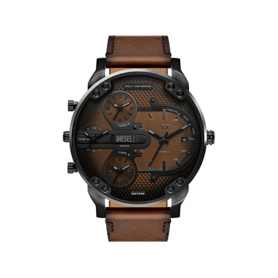 Montre DIESEL slim mr daddy homme bracelet cuir marron