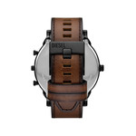 Montre DIESEL slim mr daddy homme bracelet cuir marron - vue 3
