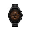 Montre DIESEL spiked homme bracelet acier inoxydable noir - vue V1