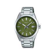 Montre EDIFICE homme cadran vert bracelet acier