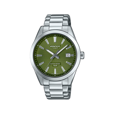 Montre EDIFICE homme cadran vert bracelet acier - vue 1