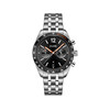 Montre CLUSE ARAVIS Homme cadran noir bracelet acier inoxydable gris clair - vue V1