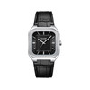 Montre CLUSE QUADRUS Homme cadran noir bracelet acier inoxydable noir - vue V1
