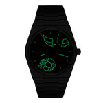 Montre tissot goldorak homme automatique, cadran noir, bracelet acier inoxydable noir - vue D2