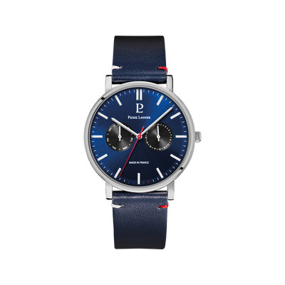 Montre PIERRE LANNIER essential homme bracelet acier inoxydable bleu - vue 1