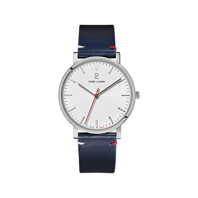 Montre PIERRE LANNIER essential homme bracelet cuir bleu
