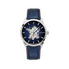 Montre PIERRE LANNIER monarck homme automatique, bracelet cuir bleu - vue V1