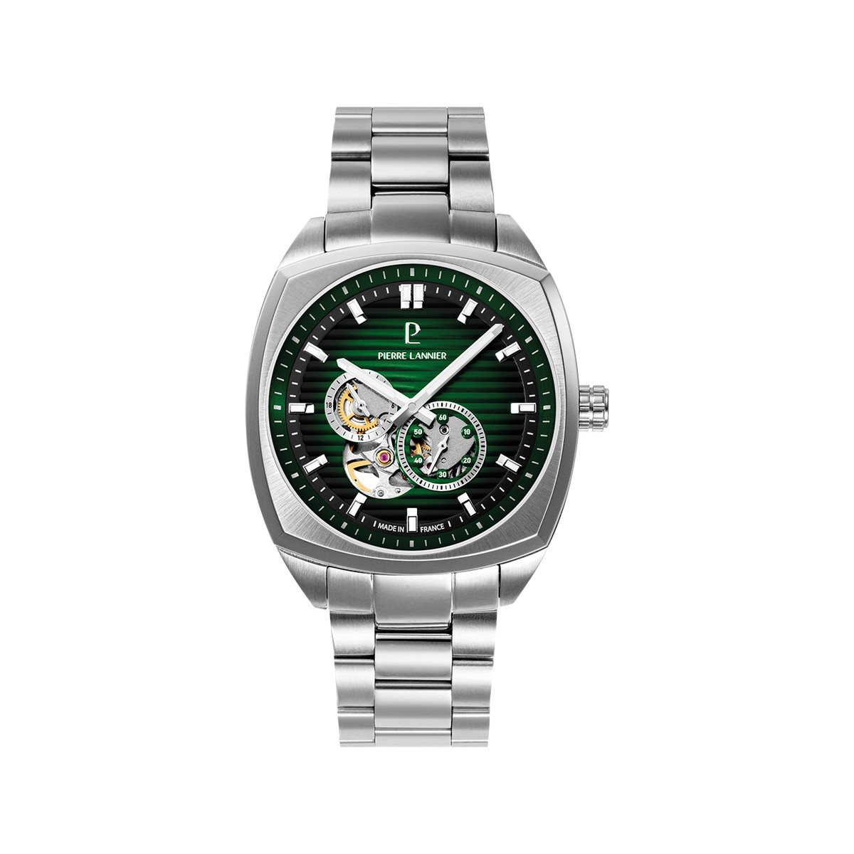 Montre PIERRE LANNIER arcadius homme automatique, bracelet métal gris