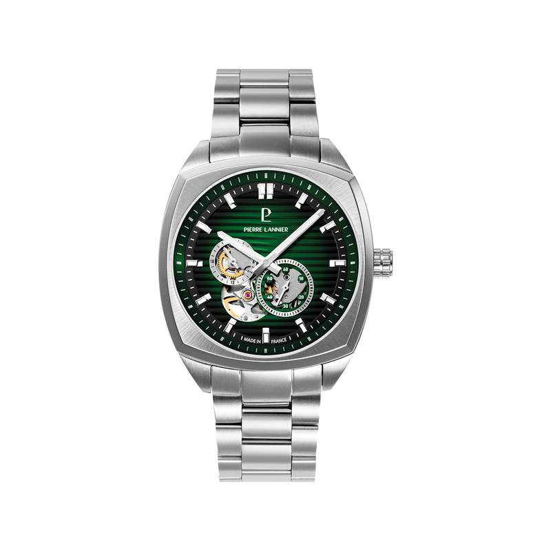 Montre PIERRE LANNIER arcadius homme automatique, bracelet métal gris - vue 1