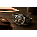 Montre SEIKO presage homme automatique, bracelet cuir marron fonce - vue D1