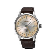 Montre SEIKO presage homme automatique, bracelet cuir marron fonce