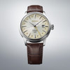 Montre SEIKO presage homme automatique, bracelet cuir marron fonce - vue VD1