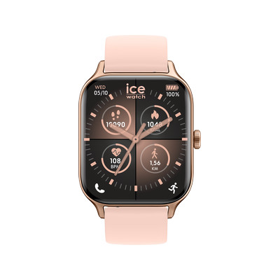 Montre ICE WATCH ice fit rt 3.0 homme connecté, bracelet silicone doré rose - vue 1