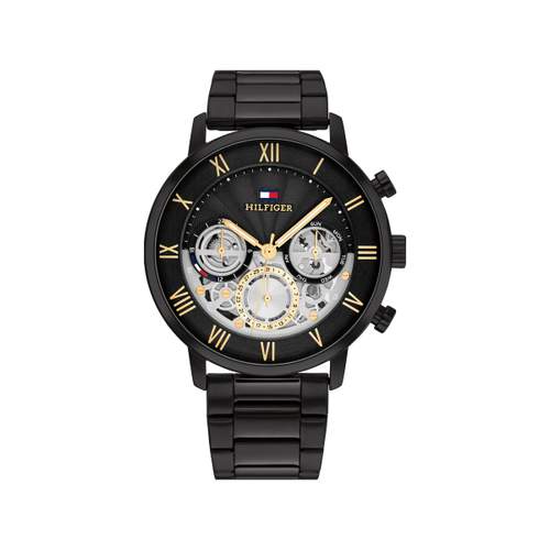 TOMMY HILFIGER legend men's watch black stainless steel bracelet