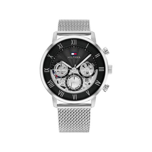 TOMMY HILFIGER legend herenhorloge grijs roestvrij stalen armband