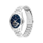 Montre TOMMY HILFIGER baker automatic homme automatique, bracelet acier inoxydable gris - vue 2