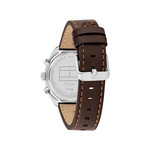 Montre TOMMY HILFIGER hudson homme bracelet cuir marron - vue 3